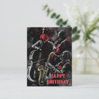 Happy Birthday-kaart met Jazz-muziek - Schilderen