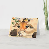 Happy Birthday Kaart Romantic Giraffe (Voorkant)