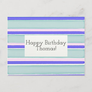Happy Birthday Kaart strepen
