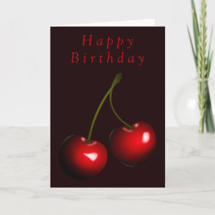 Happy Birthday Kaart Sweet Cherry - Jouw tekst naa