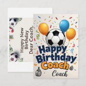 Happy Birthday Kaart voor de coach (Voorkant / Achterkant)