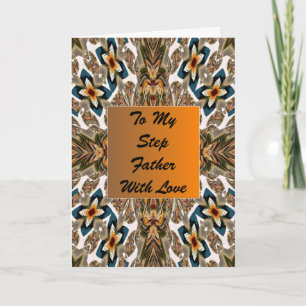 Happy Birthday-kaart voor een Abstracte stap vader Kaart
