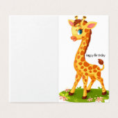 Happy Birthday - Kaart voor kinderen (Buitenkant ongevouwen)