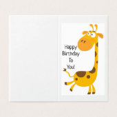 Happy Birthday - Kaart voor kinderen (Buitenkant ongevouwen)