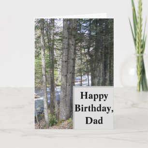 Happy Birthday Kaart voor papa. bos met beek