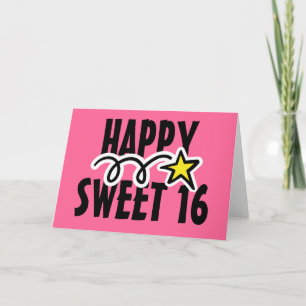 Happy Birthday Kaart voor Sweet Sixteen (16)