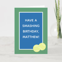 Happy Birthday Kaart voor tennissers en coaches
