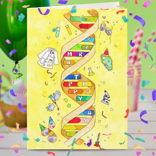 Happy Birthday-kaart voor wetenschapsnerds Kaart