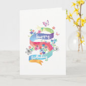 Happy Birthday-kaarten Kaart (Gele Bloem)