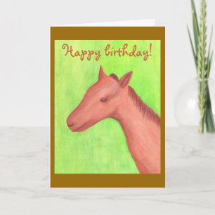 Happy Birthday Kaarten met een jong paard