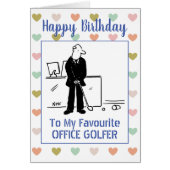 Happy Birthday Kantoor Golfer (Voorkant)