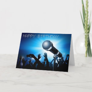 Happy Birthday Karaoke Style Card Kaart