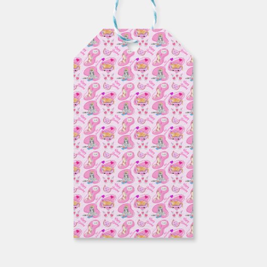 Happy Birthday Katten hebben een feest Cadeaulabel (Achterkant)