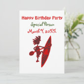 Happy Birthday Kayaker Virtual Kaart (Staand voorkant)