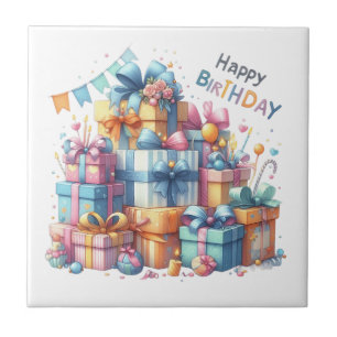 Happy Birthday Keramiek voor alle leeftijden en ge Tegeltje