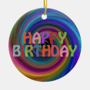 Happy Birthday Keramisch Ornament