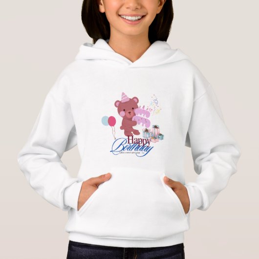 Happy Birthday Kinder Pullover Hoodie (Voorkant)