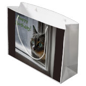Happy Birthday Kitty Cat Groot Cadeauzakje (Achterkant Gekanteld)