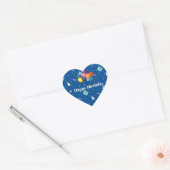 Happy Birthday, kleurrijke viering Hart Sticker (Envelop)