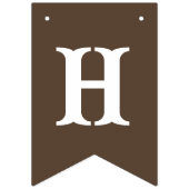 Happy Birthday Koe Print Bruin en Wit Vlaggetjes (Tweede vlag)