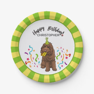 Happy Birthday Labradoodle Dog Party Papieren Bordje
