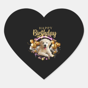 Happy Birthday Labrador Retriever Hart Sticker