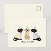 Happy Birthday Labrador Retriever Honden Briefkaart (Voorkant / Achterkant)