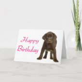 Happy Birthday Labrador Retriever Puppy Dog Card Kaart (Voorkant)