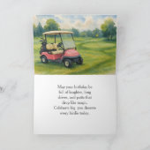 Happy Birthday Lady Golfer  Kaart (Binnen)