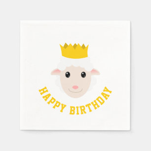 Happy Birthday Lamb Servet