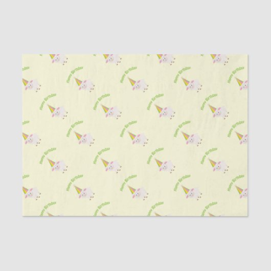 Happy Birthday Lamb Tissuepapier (Voorkant)