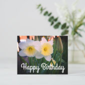 Happy Birthday Large-Cupped Daffodil Briefkaart (Staand voorkant)