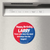 Happy Birthday LARRY Magnet Magneet (Insitu (Vaatwasser))