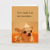 Happy Birthday Laugh het op Fun Dog Greeting Kaart (Voorkant)