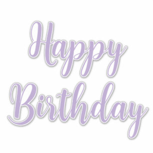 Happy Birthday Lavendel Paarse Custom Kleur Trendy Sticker