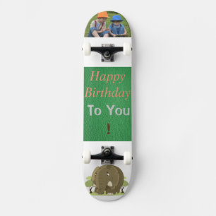 Happy Birthday Learning and Caring Photo Skateboard