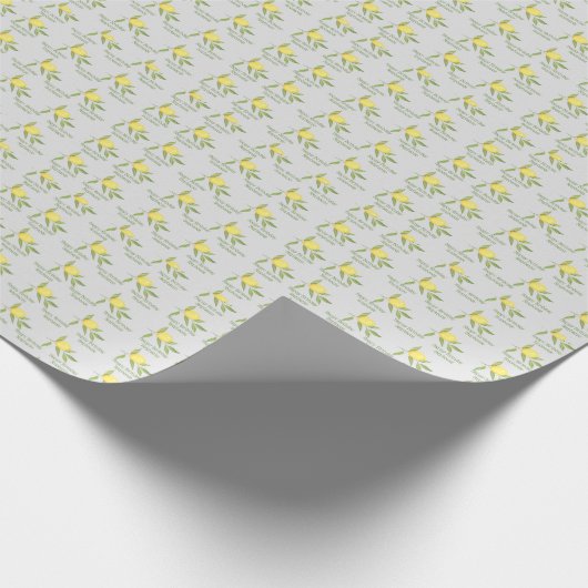 Happy Birthday Lemon Pattern Cadeaupapier (Hoek)