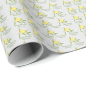 Happy Birthday Lemon Pattern Cadeaupapier (Rol Hoek)