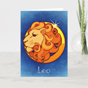 Happy Birthday Leo Zodiac Horoscope August Kaart