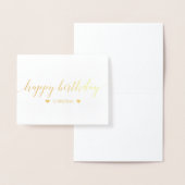 Happy Birthday Lettering Gold Foil Wenskaart Folie Kaarten (Display)