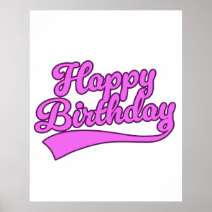 Happy Birthday lettertype Poster