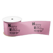 Happy Birthday Leuke Doodle Typografie Roze Lint (Spoel)