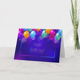 Happy Birthday - Levendige ballonnen Kaart