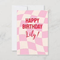 Happy Birthday Lily aangepaste naam gepersonalisee