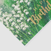 Happy Birthday Lily van de Valley Flowers Tissuepapier (Detail)