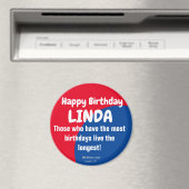 Happy Birthday LINDA Refkoelkast Magnet Magneet (Insitu (Vaatwasser))