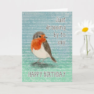 Happy Birthday Little Bird die langs valt Kaart