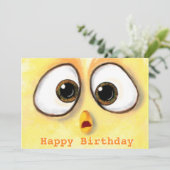 Happy Birthday - Little Chicken met Big Eyes (Staand voorkant)