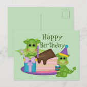 Happy Birthday Little Dragon Briefkaart (Voorkant / Achterkant)