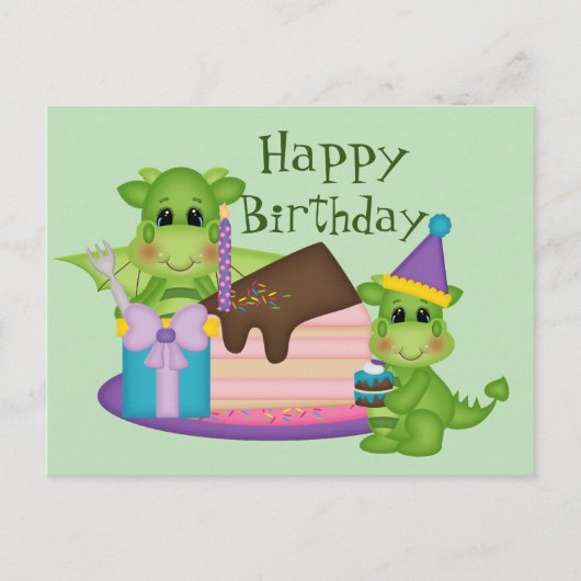 Happy Birthday Little Dragon Briefkaart (Voorkant)